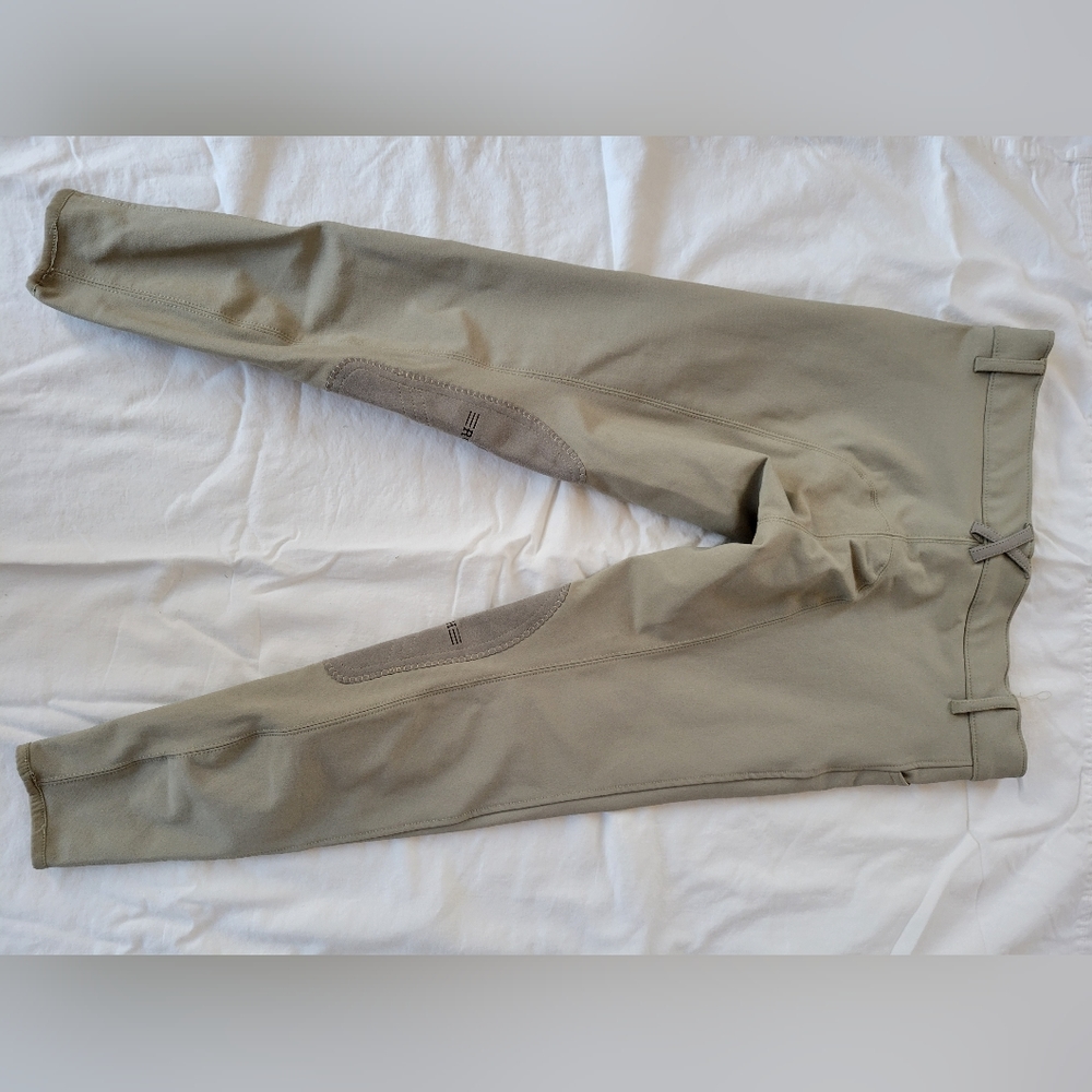 Rompfh knee patch breech tan size girls 16